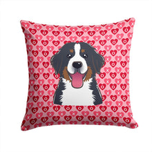 Load image into Gallery viewer, Bernese Mountain Dog Hearts Throw Pillow - 14x14 Decorative Pillow – Art for Your Home &amp; Patio BB5307PW1414
