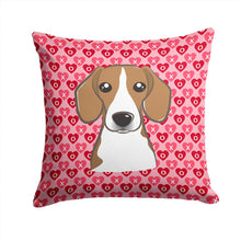 Load image into Gallery viewer, Beagle Hearts Throw Pillow - 14x14 Decorative Pillow – Art for Your Home &amp; Patio BB5309PW1414