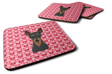 Load image into Gallery viewer, Min Pin Hearts Foam Coaster  BB5310FC