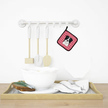 Load image into Gallery viewer, Border Collie Hearts Pot Holders - Set of 2 - Heat-Resistant Kitchen Essentials BB5311PTHD