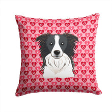 Load image into Gallery viewer, Border Collie Hearts Throw Pillow - 14x14 Decorative Pillow – Art for Your Home &amp; Patio BB5311PW1414