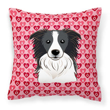 Load image into Gallery viewer, Border Collie Hearts Fabric Decorative Pillow BB5311PW1818