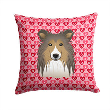 Load image into Gallery viewer, Sheltie Hearts Throw Pillow - 14x14 Decorative Pillow – Art for Your Home &amp; Patio BB5312PW1414