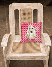 Load image into Gallery viewer, Afghan Hound Hearts Fabric Decorative Pillow BB5314PW1818