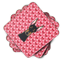 Load image into Gallery viewer, Doberman Pinscher Hearts Foam Coaster  BB5315FC