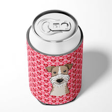Load image into Gallery viewer, Wire Haired Fox Terrier Hearts Can or Bottle Hugger BB5317CC
