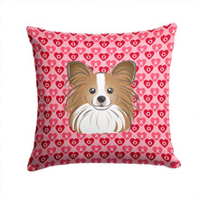 Load image into Gallery viewer, Papillon Hearts Throw Pillow - 14x14 Decorative Pillow – Art for Your Home &amp; Patio BB5318PW1414