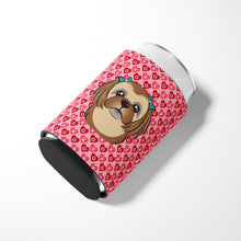 Load image into Gallery viewer, Chocolate Brown Shih Tzu Hearts Can or Bottle Hugger BB5319CC