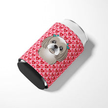 Load image into Gallery viewer, Gray Silver Shih Tzu Hearts Can or Bottle Hugger BB5320CC