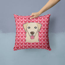 Load image into Gallery viewer, Golden Retriever Hearts Throw Pillow - 14x14 Decorative Pillow – Art for Your Home &amp; Patio BB5322PW1414