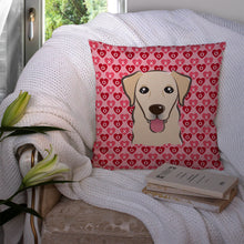 Load image into Gallery viewer, Golden Retriever Hearts Throw Pillow - 14x14 Decorative Pillow – Art for Your Home &amp; Patio BB5322PW1414