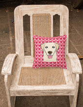 Load image into Gallery viewer, Golden Retriever Hearts Fabric Decorative Pillow BB5322PW1818