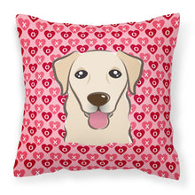 Load image into Gallery viewer, Golden Retriever Hearts Fabric Decorative Pillow BB5322PW1818