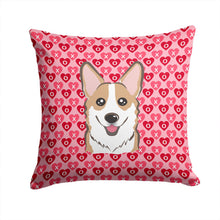 Load image into Gallery viewer, Sable Corgi Hearts Throw Pillow - 14x14 Decorative Pillow – Art for Your Home &amp; Patio BB5323PW1414