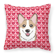 Load image into Gallery viewer, Sable Corgi Hearts Fabric Decorative Pillow BB5323PW1818