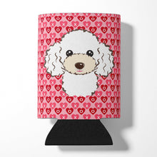 Load image into Gallery viewer, White Poodle Hearts Can or Bottle Hugger BB5327CC