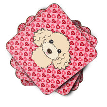 Load image into Gallery viewer, Buff Poodle Hearts Foam Coaster  BB5328FC