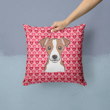 Load image into Gallery viewer, Jack Russell Terrier Hearts Throw Pillow - 14x14 Decorative Pillow – Art for Your Home &amp; Patio BB5330PW1414