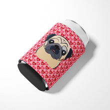 Load image into Gallery viewer, Fawn Pug Hearts Can or Bottle Hugger BB5332CC