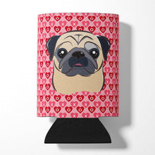 Load image into Gallery viewer, Fawn Pug Hearts Can or Bottle Hugger BB5332CC