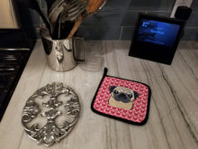 Load image into Gallery viewer, Fawn Pug Hearts Pot Holders - Set of 2 - Heat-Resistant Kitchen Essentials BB5332PTHD