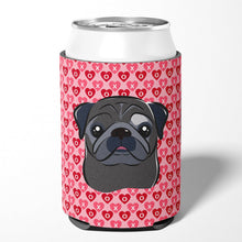Load image into Gallery viewer, Black Pug Hearts Can or Bottle Hugger BB5333CC