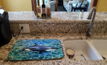 Load image into Gallery viewer, Killer Whale Orca Dish Drying Mat – Absorbent, Artistic Kitchen Essentials BB5334DDM