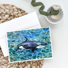 Load image into Gallery viewer, Killer Whale Orca Greeting Cards -  Blank Note Cards – 8-Pack of Artist-Designed Cards with Envelopes