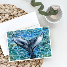 Load image into Gallery viewer, Whale Tail Greeting Cards -  Blank Note Cards – 8-Pack of Artist-Designed Cards with Envelopes