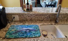 Load image into Gallery viewer, Dolphin Dish Drying Mat – Absorbent, Artistic Kitchen Essentials BB5339DDM