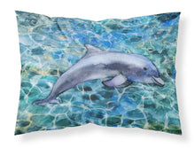 Load image into Gallery viewer, Dolphin Fabric Standard Pillowcase – Artistic Decorative Front, White Back BB5339PILLOWCASE