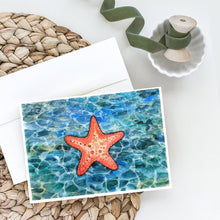 Load image into Gallery viewer, Starfish Greeting Cards -  Blank Note Cards – 8-Pack of Artist-Designed Cards with Envelopes