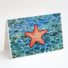 Load image into Gallery viewer, Starfish Greeting Cards -  Blank Note Cards – 8-Pack of Artist-Designed Cards with Envelopes