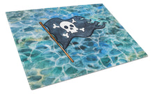 Load image into Gallery viewer, Pirate Flag Glass Cutting Boards – Durable, Decorative Kitchen Art Large BB5342LCB