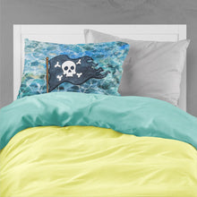 Load image into Gallery viewer, Pirate Flag Fabric Standard Pillowcase – Artistic Decorative Front, White Back BB5342PILLOWCASE