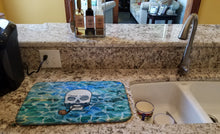 Load image into Gallery viewer, Skeleton Skull Pirate Dish Drying Mat – Absorbent, Artistic Kitchen Essentials BB5345DDM