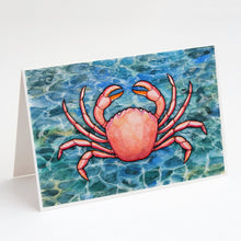 Load image into Gallery viewer, Crab Greeting Cards -  Blank Note Cards – 8-Pack of Artist-Designed Cards with Envelopes