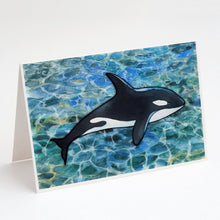 Load image into Gallery viewer, Killer Whale Orca Greeting Cards -  Blank Note Cards – 8-Pack of Artist-Designed Cards with Envelopes