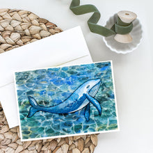 Load image into Gallery viewer, Humpback Whale Greeting Cards -  Blank Note Cards – 8-Pack of Artist-Designed Cards with Envelopes