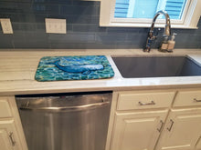 Load image into Gallery viewer, Sperm Whale Cachalot Dish Drying Mat – Absorbent, Artistic Kitchen Essentials BB5354DDM