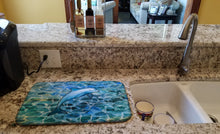 Load image into Gallery viewer, Dolphin Dish Drying Mat – Absorbent, Artistic Kitchen Essentials BB5356DDM