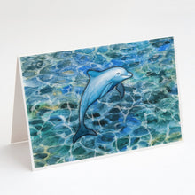Load image into Gallery viewer, Dolphin Greeting Cards -  Blank Note Cards – 8-Pack of Artist-Designed Cards with Envelopes