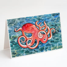 Load image into Gallery viewer, Octopus Greeting Cards -  Blank Note Cards – 8-Pack of Artist-Designed Cards with Envelopes