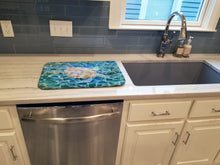 Load image into Gallery viewer, Sea Turtle Under water Dish Drying Mat – Absorbent, Artistic Kitchen Essentials BB5363DDM
