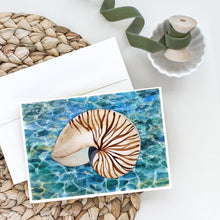 Load image into Gallery viewer, Sea Shell and Water Greeting Cards -  Blank Note Cards – 8-Pack of Artist-Designed Cards with Envelopes