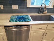 Load image into Gallery viewer, Blue Crab Under Water Dish Drying Mat – Absorbent, Artistic Kitchen Essentials BB5369DDM