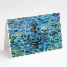 Load image into Gallery viewer, Anchor and Rope Greeting Cards -  Blank Note Cards – 8-Pack of Artist-Designed Cards with Envelopes