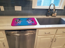 Load image into Gallery viewer, Hip Hop in Pink Blue Dish Drying Mat – Absorbent, Artistic Kitchen Essentials BB5373DDM