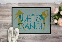 Load image into Gallery viewer, Let's Dance Linen Teal Doormat - 18x27 Decorative Floor Mat – Indoor/Outdoor Rug with Artistic Flair BB5374MAT