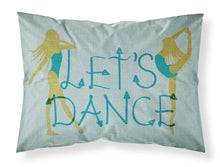 Load image into Gallery viewer, Let's Dance Linen Teal Fabric Standard Pillowcase – Artistic Decorative Front, White Back BB5374PILLOWCASE